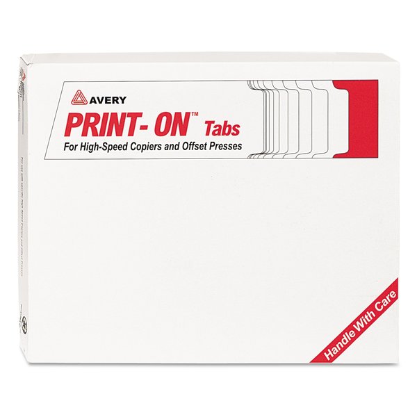 Avery Dennison Print-On Dividers, 5 Tab, White, Pk30 20416